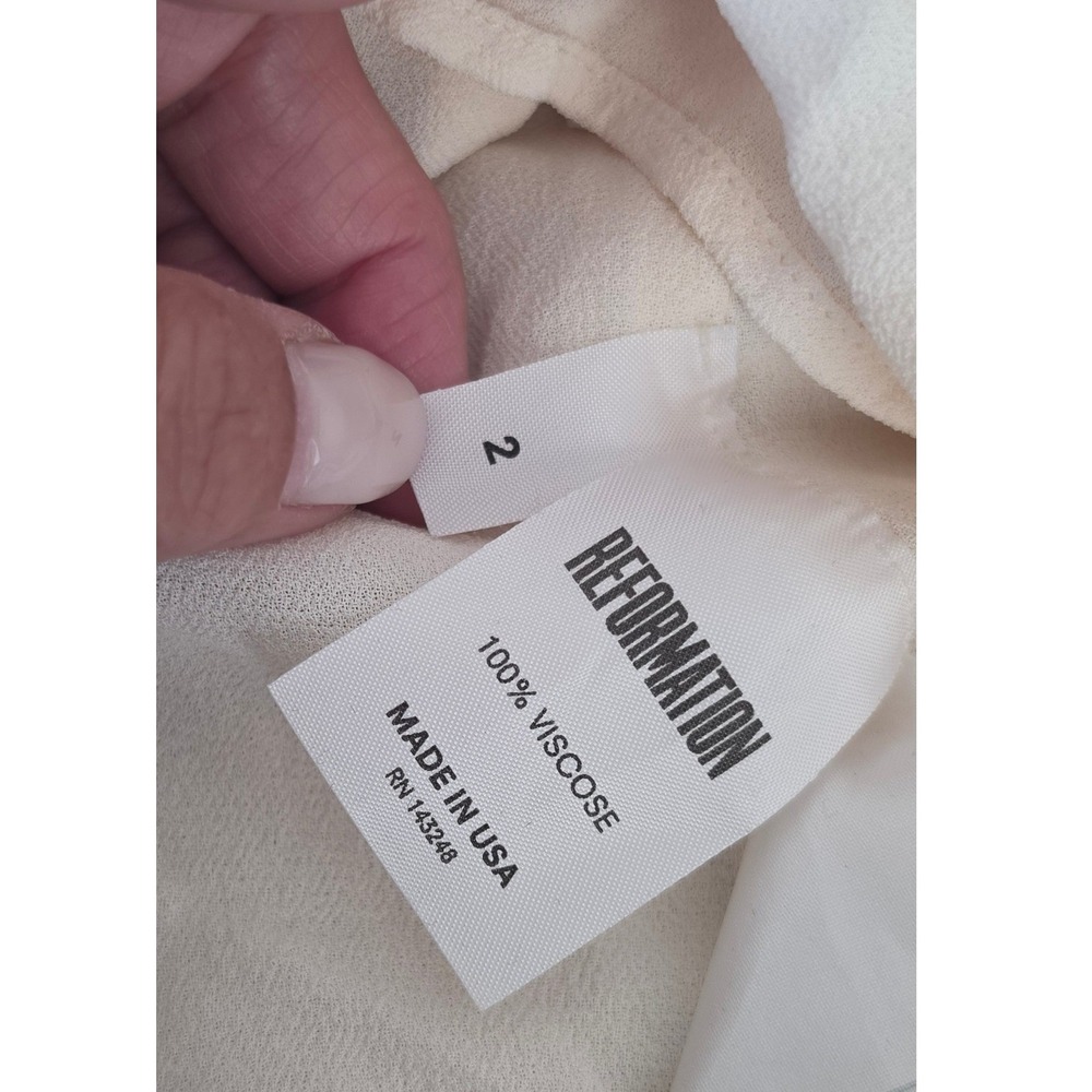 Reformation woodson Lace Trim VTG lingerie inspired Dress cottagecore RTL $298 - Picture 12 of 13